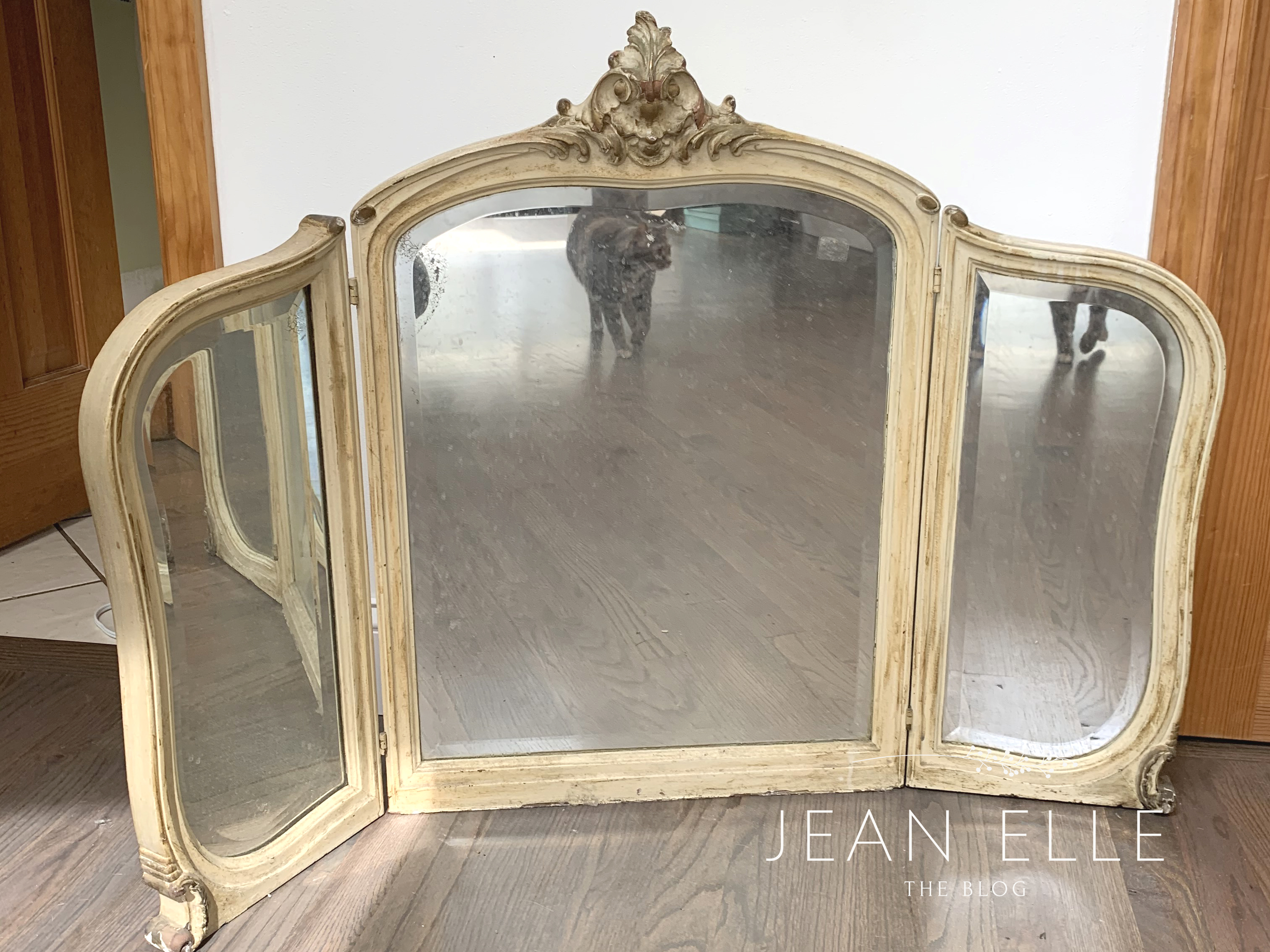 Antique Mirror makeover before