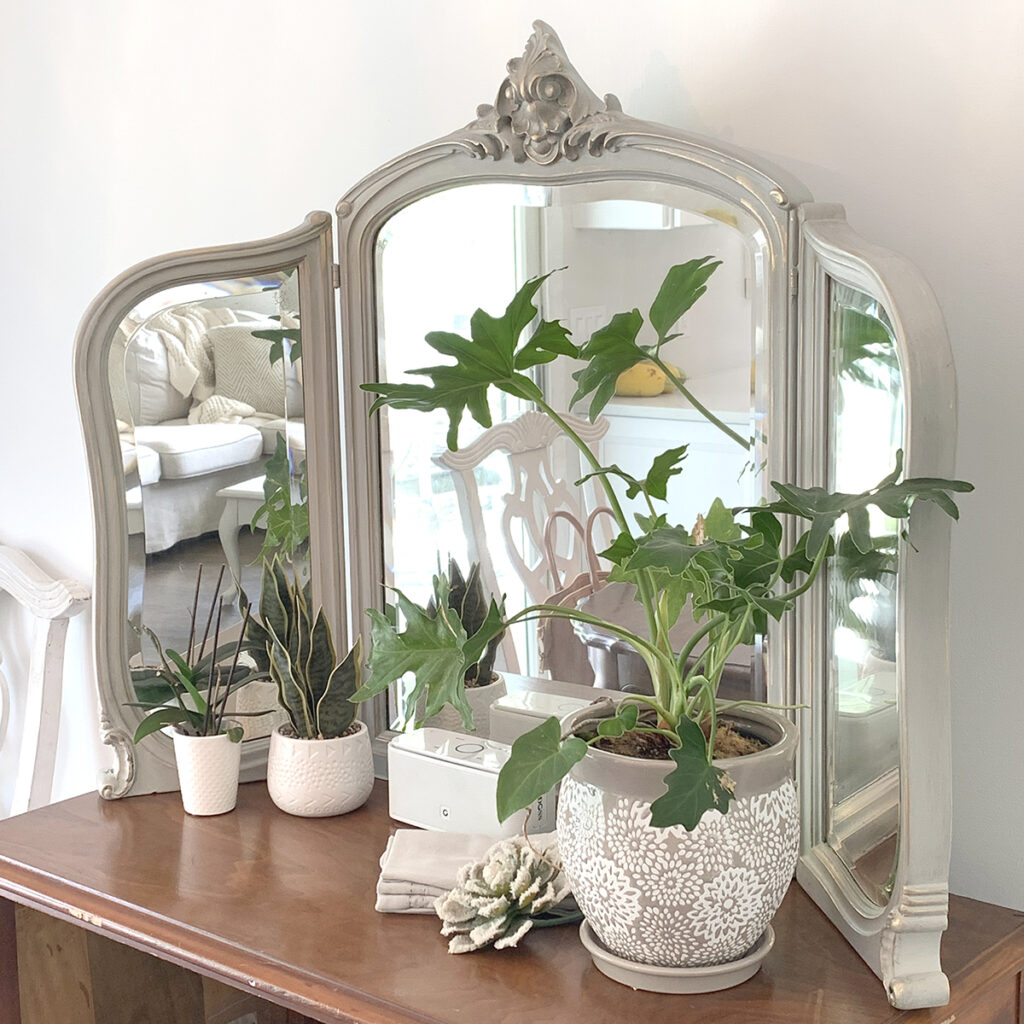 Antique Mirror Makeover After 