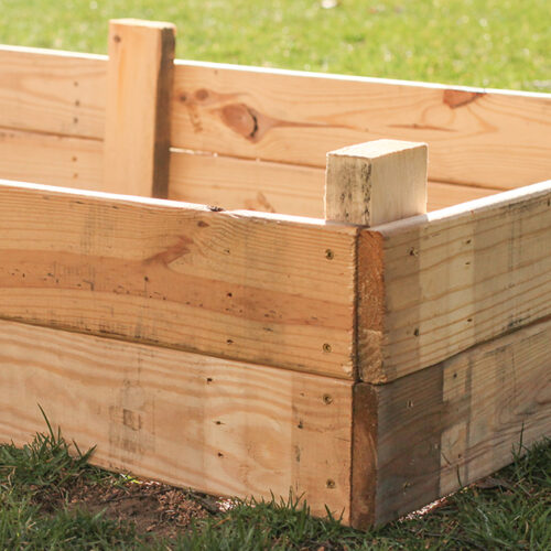 Close Up Raised Garden Bed Corner