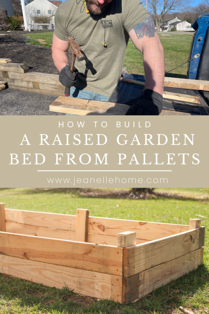 man building garden bed