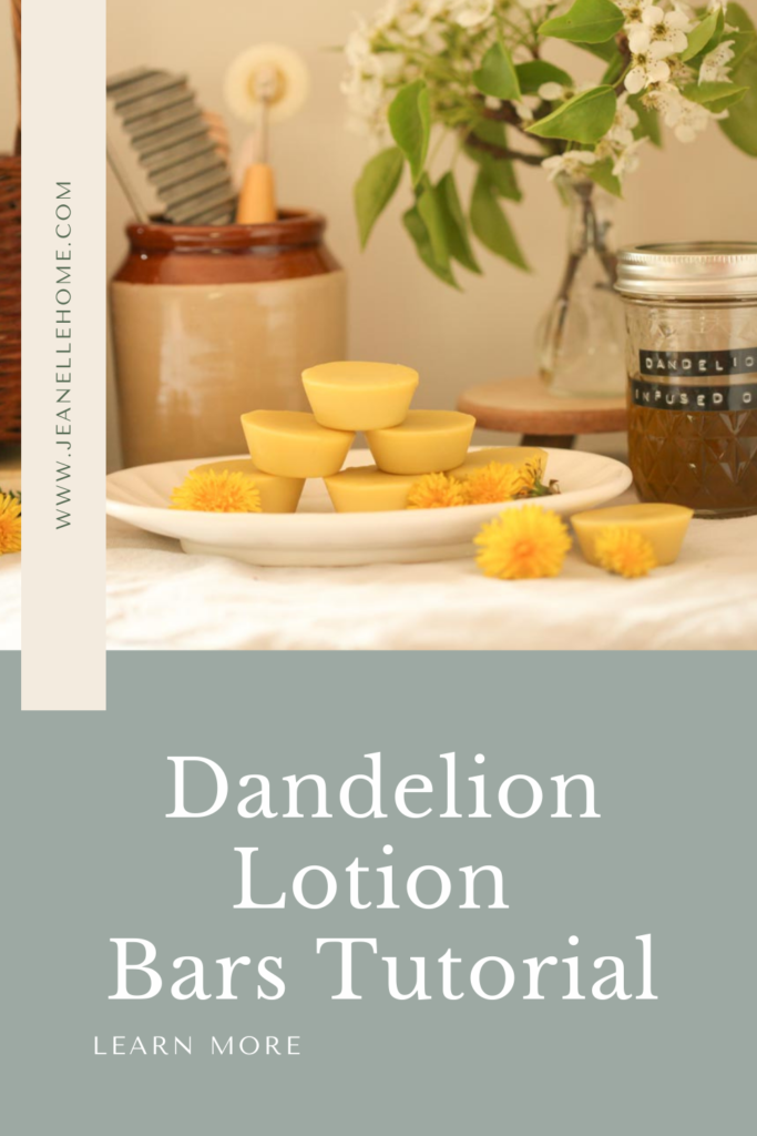 Dandelion Lotion Bars on a white plate