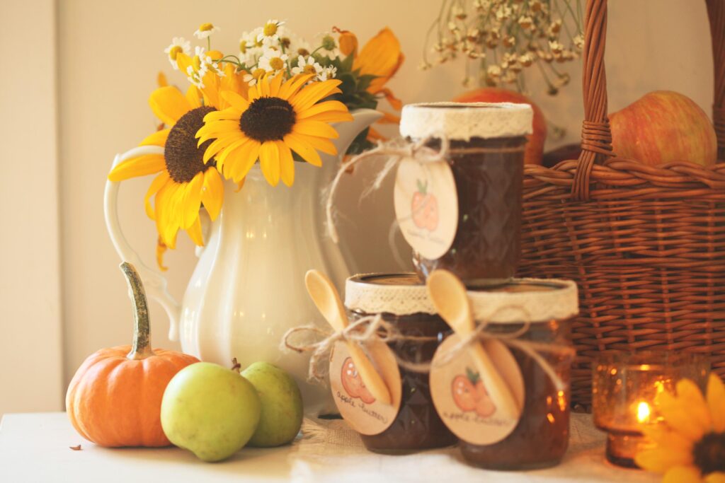 jars of apple butter