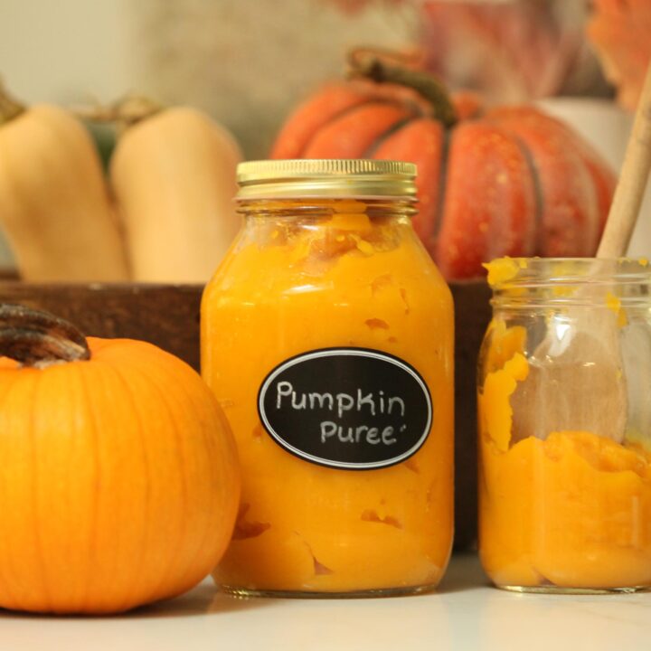 pumpkin puree in jars